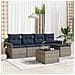 Set Divano da Giardino 6 pcs Grigio polyrattan - Foto miniatura 2