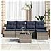 Set Divano da Giardino 6 pcs Grigio polyrattan - Foto miniatura 3