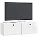 Mobile Porta TV da Muro 98 x 31 x 30 cm Bianco Lucido - Foto miniatura 2