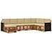 Set di divani da esterno con cuscino 6 pcs Naturale - Foto miniatura 1