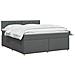 Letto box spring con materasso Grigio Scuro 140 x 190 cm - Foto miniatura 3