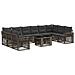 Set Divano da Giardino 11 pz Grigio e Grigio Scuro polyrattan - Foto miniatura 1
