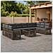 Set Divano da Giardino 11 pz Grigio e Grigio Scuro polyrattan - Foto miniatura 6