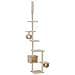 Albero Per Gatti Con Tiragraffi In Sisal 260 Cm Beige - Foto miniatura 2