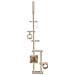 Albero Per Gatti Con Tiragraffi In Sisal 260 Cm Beige - Foto miniatura 3
