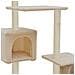 Albero Per Gatti Con Tiragraffi In Sisal 260 Cm Beige - Foto miniatura 4