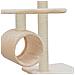 Albero Per Gatti Con Tiragraffi In Sisal 260 Cm Beige - Foto miniatura 5