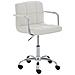 Sedia Ufficio Lucy in Similpelle - Sedia Studio Girevole, 5 Ruote E Braccioli - Sedia Direzionale Imbottita Ergonomica Carico Max 120KG Bianco - Foto miniatura 1