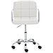 Sedia Ufficio Lucy in Similpelle - Sedia Studio Girevole, 5 Ruote E Braccioli - Sedia Direzionale Imbottita Ergonomica Carico Max 120KG Bianco - Foto miniatura 2