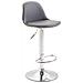 Sgabello Design Kiel in Similpelle - Sgabello da Cucina Girevole e con Altezza Regolabile I Sgabello da Bar Imbottito e con Poggiapiedi Grigio Cromato - Foto miniatura 1