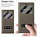 Custodia Compatibile Con Huawei P8 In Bruno Pietra - Coperchio Protettivo Con Chiusura Magnetica, Funzione Stand E 2 Finestre Di Visualizzazione - Foto miniatura 7