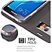 Custodia Compatibile Con Samsung Galaxy J1 2016 In Blu Scuro Nero - Coperchio Protettiva Con Chiusura Magnetica, Funzione Stand E Tasca Per Le Carte - Foto miniatura 6