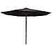 Ombrellone da Esterni con Palo in Legno 350 cm Nero - Foto miniatura 1
