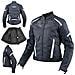 Moto Giacca Donna Sport Impermeabile Tessuto Riflettente Nero Xl - Foto miniatura 1