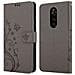 Cadorabo Custodia Compatibile Con Sony Xperia 1 / Xperia Xz4 In Grigio Fiore - Coperchio Protettivo In Design Floreale Con Chiusura Magnetica, Funzione Stand E Slot Per Carte - Foto miniatura 8