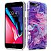Custodia Compatibile Con Apple Iphone 8 Plus / 7 Plus / 7s Plus In Marmo Rosa Viola No. 19 - Coperchio Protettivo In Silicone Tpu Con Motivo A Mosaico - Foto miniatura 5