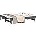 Dormeuse Estraibile Grigia 2x (90x190) Cm Legno Massello Di Pino - Foto miniatura 3