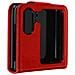Cover Per Oppo Find N2 Flip Con Linguetta Magnetica Chesterfield Rossa - Foto miniatura 1