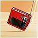 Cover Per Oppo Find N2 Flip Con Linguetta Magnetica Chesterfield Rossa - Foto miniatura 3