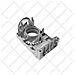 Corpo Base Alluminio 391 Energy Compas Ricambio Originale Genius 115006 - Foto miniatura 1