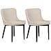 Set Di 2 Sedie Da Pranzo Tessuto Beige Chiaro Everly - Foto miniatura 3