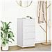 Credenza Bianca 37,5x35x76 cm in Legno Multistrato - Foto miniatura 1