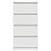 Credenza Bianca 37,5x35x76 cm in Legno Multistrato - Foto miniatura 5