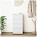 Credenza Bianca 37,5x35x76 cm in Legno Multistrato - Foto miniatura 6