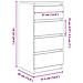 Credenza Bianca 37,5x35x76 cm in Legno Multistrato - Foto miniatura 9