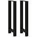 Gambe Per Tavolino Nero 2 Pz 40x(100-101) Cm Acciaio - Foto miniatura 1