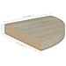 Scaffali Angolari A Parete 4 Pz Rovere 25x25x3,8 Cm In Mdf - Foto miniatura 7