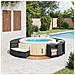 Bordo per Spa Nero in Polyrattan e Legno Massello di Acacia - Foto miniatura 3