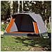 Tenda Campeggio Cabina 4 Pers. Grigio Arancione Rilascio Rapido - Foto miniatura 2