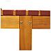 Lettino Prendisole Tavolino Rosso Legno Massello Acacia Tessuto - Foto miniatura 6