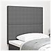 Testiera  Design Semplice Grigio Chiaro 80 cm in Tessuto Corduroy - Foto miniatura 2