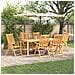 Set da pranzo da giardino 7 pezzi in legno di acacia solido pieghevole - Foto miniatura 2