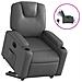 Poltrona Alzapersona Reclinabile Grigio in Similpelle - Foto miniatura 1