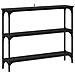 Tavolo consolle con lo scaffale Rovere nero 100 x 22.5 x 75 cm - Foto miniatura 1