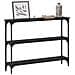 Tavolo consolle con lo scaffale Rovere nero 100 x 22.5 x 75 cm - Foto miniatura 3