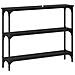 Tavolo consolle con lo scaffale Rovere nero 100 x 22.5 x 75 cm - Foto miniatura 6
