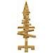 Albero di Natale in legno Marrone 60 cm Legno di pino massello - Foto miniatura 5