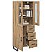 Credenza 2 pcs Rovere artigianale Legno Stratificato e Vetro - Foto miniatura 3