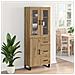 Credenza 2 pcs Rovere artigianale Legno Stratificato e Vetro - Foto miniatura 4