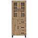 Credenza 2 pcs Rovere artigianale Legno Stratificato e Vetro - Foto miniatura 8