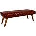 Sgabello In Pelle Rossa 115x53x38h - Foto miniatura 1