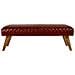 Sgabello In Pelle Rossa 115x53x38h - Foto miniatura 2