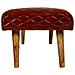 Sgabello In Pelle Rossa 115x53x38h - Foto miniatura 3