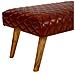 Sgabello In Pelle Rossa 115x53x38h - Foto miniatura 4