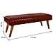Sgabello In Pelle Rossa 115x53x38h - Foto miniatura 6