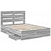 Struttura del letto con cassetto Grigio Sonoma 150 x 200 cm - Foto miniatura 5